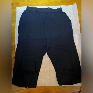 THEORY RIB CUFF JOGGERSSILK BLEND  IN DEEP NAVY SIZE MEDIUM